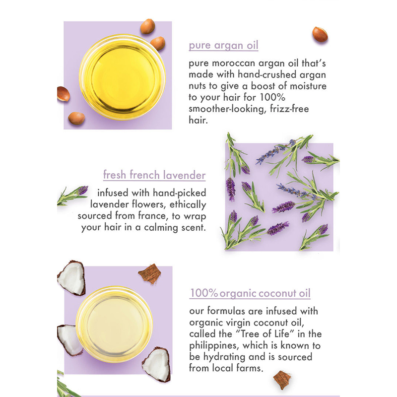 private label nourishing organic lavender shampoo and conditioner set